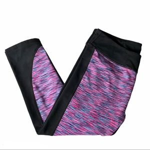 Fabletics Leggings Women’s M Purple Blue Black Cropped Gym Workout Classic Cute